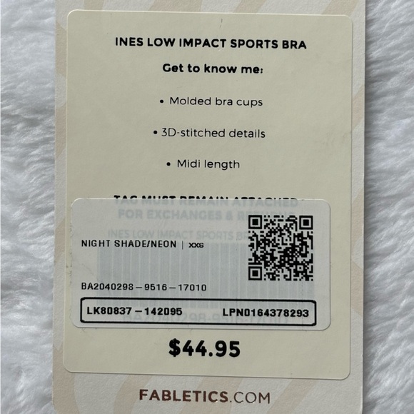 FABLETICS Ines Low Impact Front Closure Sports Bra--XXS - Picture 14 of 16